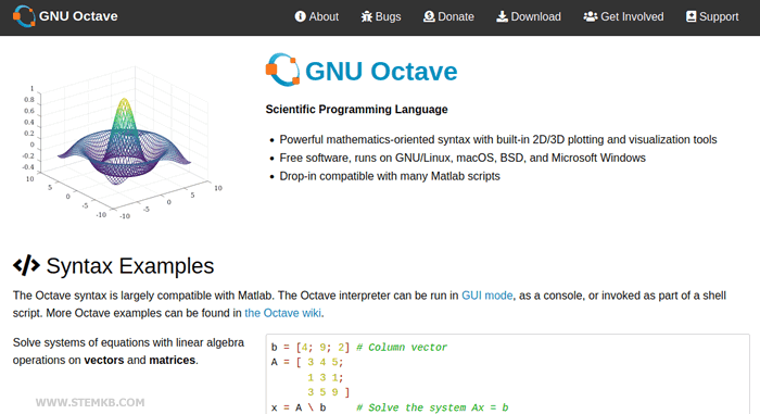 web site GNU Octave